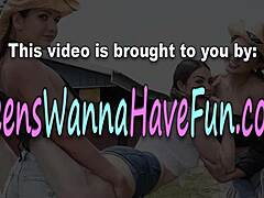 teen brunette amateurs at the party 😈