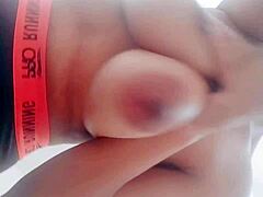 My erect nipples tease hard dick, hot pussy craves ass fucking and cum spill