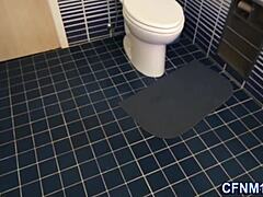 teen 18+ager bent over in doggystyle gets cum dumped cfnm by big monster cock