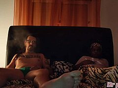 Ebony Roommate Invites For Movie But Craves Big Cock Deeply