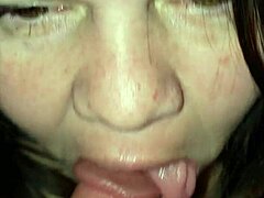 redhead COUGAR gives intense BLOWJOB in casual encounter