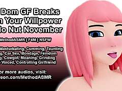 Soft Dom Girlfriend Breaks Your Willpower in No Nut November Erotic Audio
