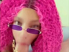Sexy Colombian teen gives a blowjob with a thick cock