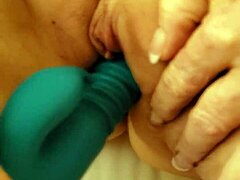 started with vibrator in shaved pussy, ended with toy in tight ass, oops!