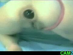 watch this amateur's tight asshole get gaping on webcam with toys.