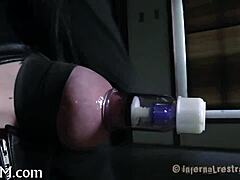 Detailed Cock And Ball Punishment In Porn Scene