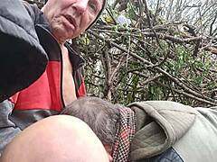 Intense emotions surge in Tiergarten as homeless man pleasures bareback cock