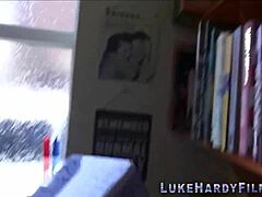 brit milf sucking dick in doggystyle with handjob and blowjob