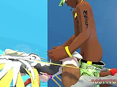 Mercy gets her big ass pounded hard in cartoon porn!