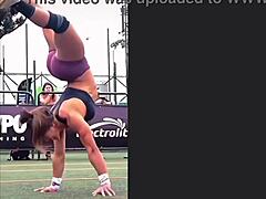 The Athletic Ebony Fitness Queen Dominates Competitions