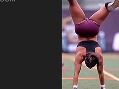 The Athletic Ebony Fitness Queen Dominates Competitions
