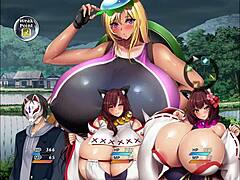 do you think this busty cop can handle a titjob right in the village from busty youkai busters ep5