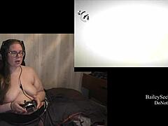 naked brunette with tattoos and piercings plays evil within part 9