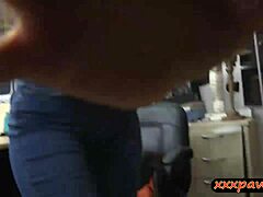 Damn! Pretty Amateur Brunette Babe Gets Her Tight Hole Drilled Hard at the Pawnshop!