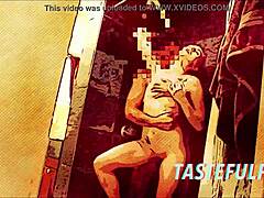 Cumming hard in this amateur comic book porn video