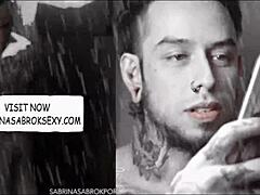 Sabrina Sabrok flaunts huge boobs in sloppy deepthroat