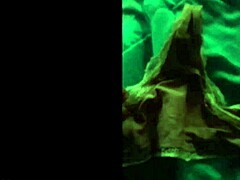 smelling used lace panties and masturbating to pussy and cock