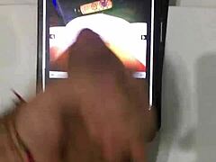 Hot teen nympho receives cum tribute on big cock