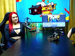 Dirty talk and piercing play with a Latina babe in casting