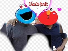 Uncle Jack sings a Sesame Street remix without voice effects on the street.