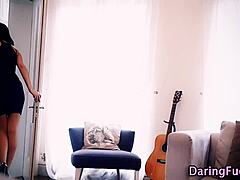 gorgeous euro maid gets jizzed on in hardcore threesome, so horny! 😍