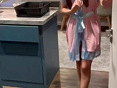 Is Melina Khalifa getting doggystyle with clothes ripped?