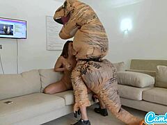 Watch as a horny Latina teen masturbates and gets fucked by a lucky guy in HD