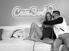 hot amateur teen gets bent over and rammed by big cock on webcam.