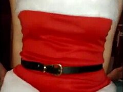 Blonde Teen Slut Rides Santa's Wife in POV. Explosive Cowgirl Creampie Leaves Her Shaking!