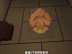 This naughty prostitute is getting fucked by a huge BWC in Roblox style 😏