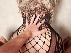 Stepsister drilled hard on parents' bedroom floor