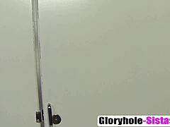 Wow, watch mia austin suck that big cock through the glory hole!