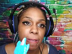 I'm this horny freak sucking that lollipop with full ebony fetish passion