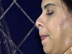 Natalia Prado Bathes Seductively For Gustavo Bueno And Victor Hugo In Intense Brazilian Action