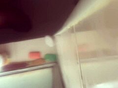 Bathroom whore gets down and dirty in steamy action.