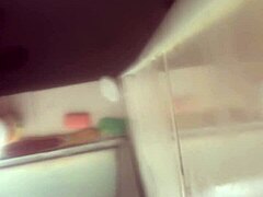 Bathroom whore gets down and dirty in steamy action.