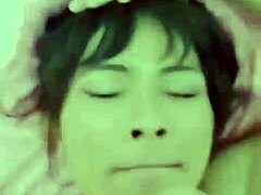 Ladyboy Gets Sticky Facial Cumshot