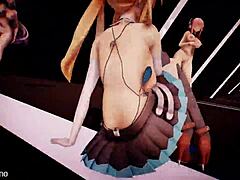 Adorable girls dancing cutely in mmd animation