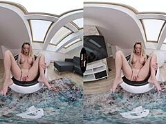 Blonde milf gets steamed in virtual taboo pov scene.