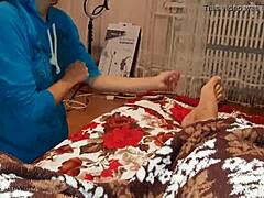 Feet Massage Turns into Pussy Massage - Lesbian Illusion Girls