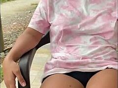 sexy colombian sucking big cock in public