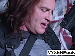 Sexy Vyxen and Gabby Engage in Fucking, Ass Play, and Cumshot in Group Orgy