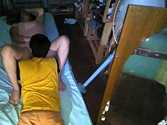 Couple Sucks Beautiful Girlfriend's Pussy At Night