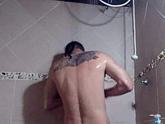 hot under the shower outdoors