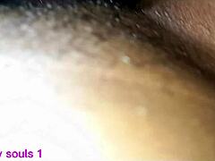 My big cock sliding smoothly into her shaved pussy in missionary