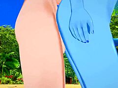 Lucky Guy Creampies Undyne in Hot Beach Action