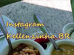 wife in bathtub with flame on instagram