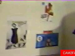 Intense webcam teen masturbating passionately for amateurs