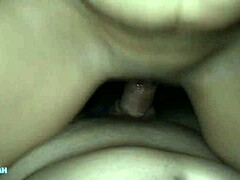 Naughty girl sucks and rides bareback.