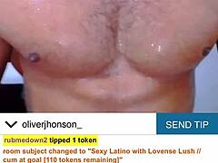 BLACK GAY MODEL SHOWS OFF HIS COCK INTENSELY